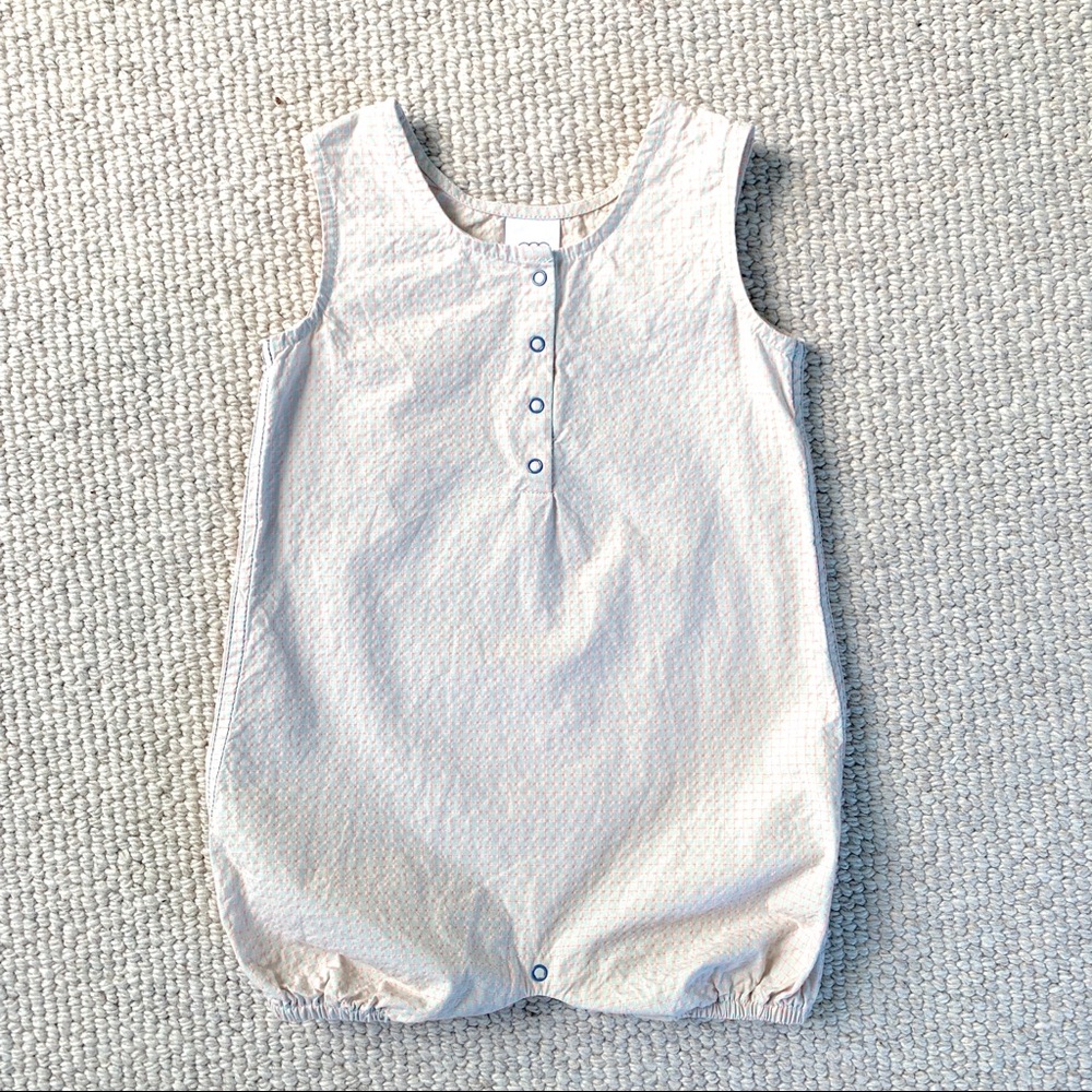 Classic Cream Sleeveless Baby One-Piece Romper